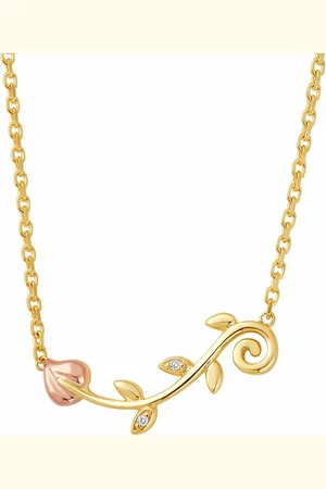Clogau Tree of Life 9ct Solid Gold Vine Necklace with Diamonds