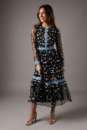 Coast Embroidered Floral Maxi Dress