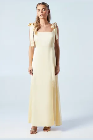 Oasis Petite Satin Tie Shoulder Midi Bridesmaids Dress