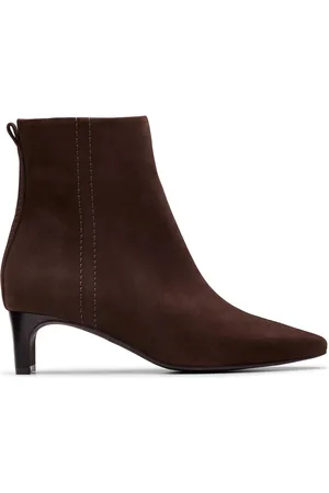 Clarks Edina Up Dark Suede Ankle Boots