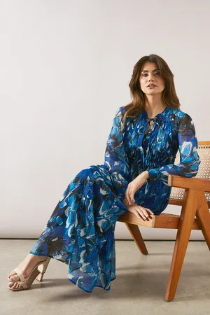 wallis Printed Button Through Midaxi Dress