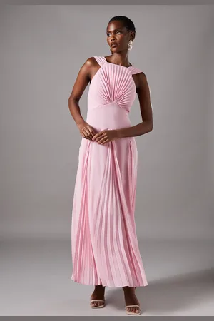 Coast Pleated Bodice Sleeveless Midi Dress