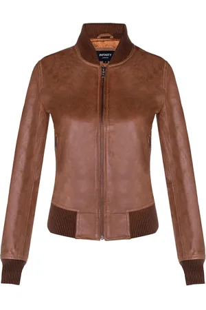Infinity Classic MA-1 Leather Bomber Jacket-Newcastle