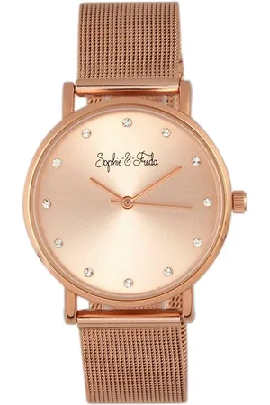Sophie And Freda Savannah Mesh Bracelet Watch with Swarovski Crystals