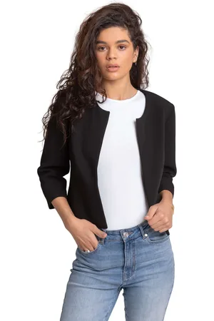 Roman Cropped Bolero Tailored Jaquard Jacket Wedding Shrug Fitted Blazer