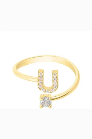 Latelita Initial Ring Gold U