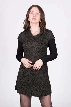 Asolo Cowl Neck Jersey Dress