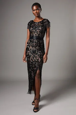 Coast Cap Sleeve Sequin Midi Dress