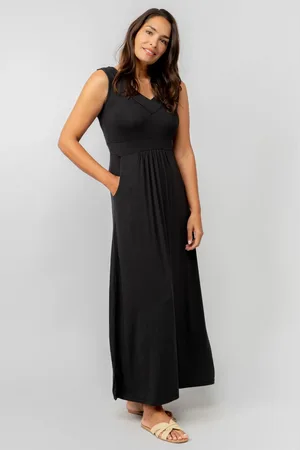 LILY & ME Chrissy Maxi Dress Plain Navy