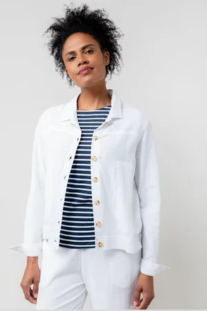 LILY & ME Southwester Jacket Plain Linen Navy
