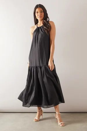 wallis Halterneck Drop Hem Midaxi Dress