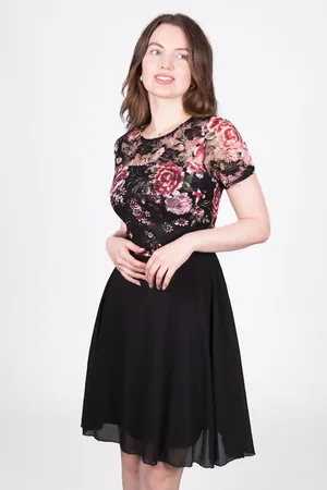 Asolo Floral Lace Bodice Dress