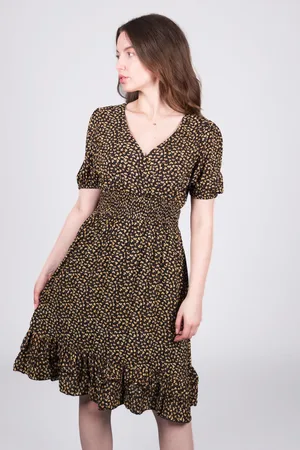 Asolo Floral Print V-Neck Midi Dress