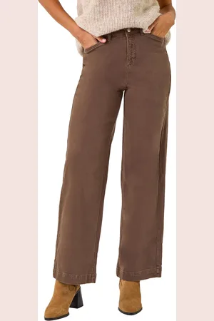 Roman Cotton Blend Wide Leg Stretch Jeans