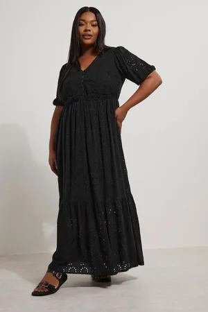 Yours Broderie Anglaise Tiered Maxi Dress
