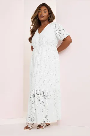 Yours Broderie Anglaise Tiered Maxi Dress