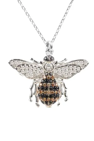 Latelita Honey Bee Pendant Necklace Silver
