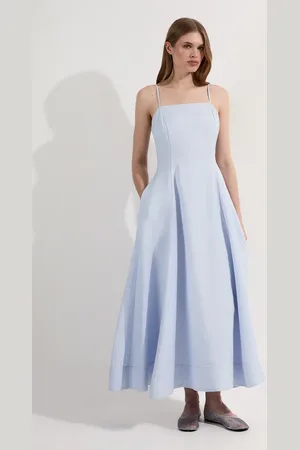 Karen Millen Linen Woven Maxi Prom Dress