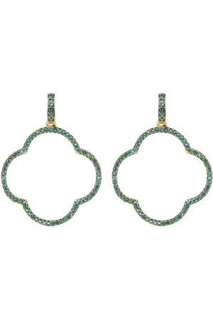 Latelita Open Clover Large Drop Earrings Gold