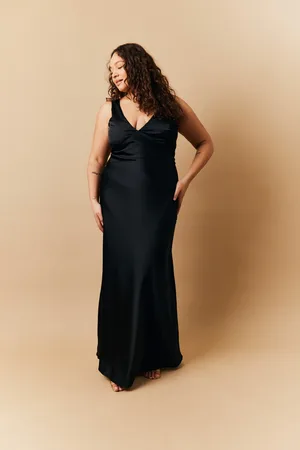In The Style Satin Twist Back Maxi Dress