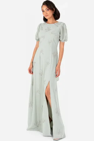 Maya Deluxe Embellished Open Back Maxi Dress