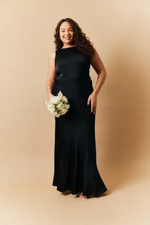 In The Style Satin Cowl Back Maxi Dress