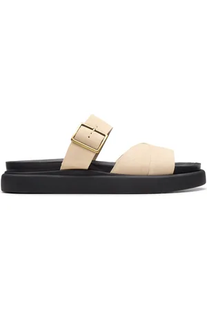 Clarks Aristella Mule Ecru Suede Mules