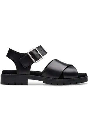 Clarks Orinoco Cross Leather Flat Sandals