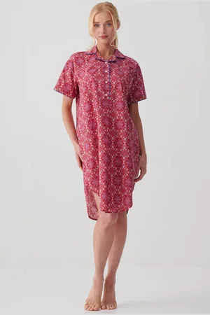 British Boxers "Byzantine Paisley" Crisp Cotton Short Sleeve Nightshirt
