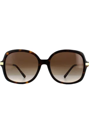 Michael Kors Square Dark Tortoise Gold Gradient Sunglasses