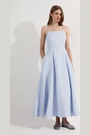 Karen Millen Petite Linen Woven Maxi Prom Dress