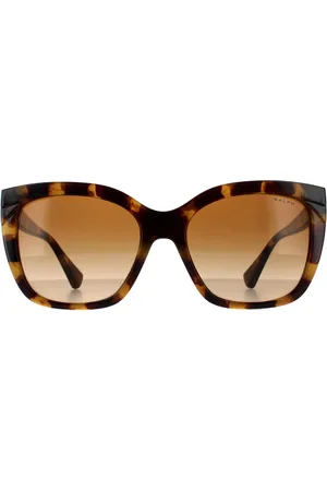 Ralph Lauren Fashion Shiny Sponged Havana Gradient Sunglasses
