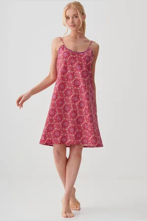 British Boxers "Byzantine Paisley" Crisp Cotton Strappy Nightdress