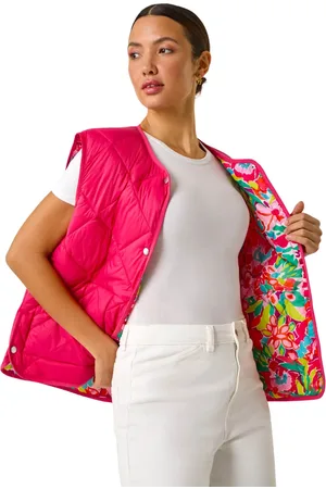 Roman Quilted Funnel Neck Lined Gilet