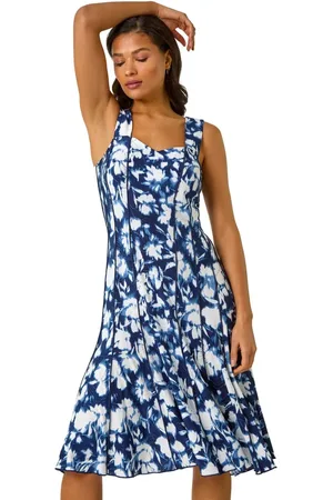 Roman Stretch Abstract Panelled Short Dress