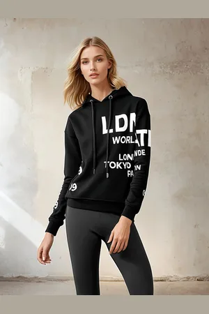 London Attitude Relaxed Fit Printed Hoodie
