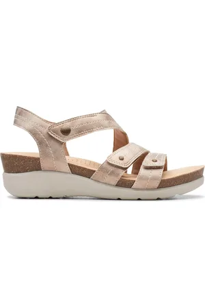 Clarks Calenne Clara Bronze Metallic Wedges