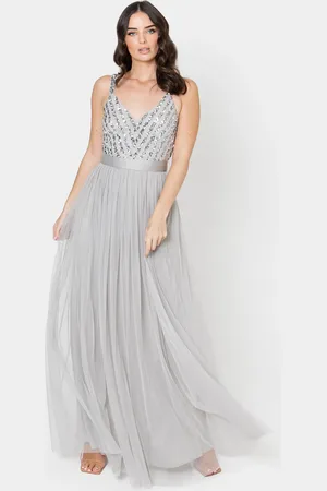 Maya Deluxe Stripe Embellished Maxi Dress
