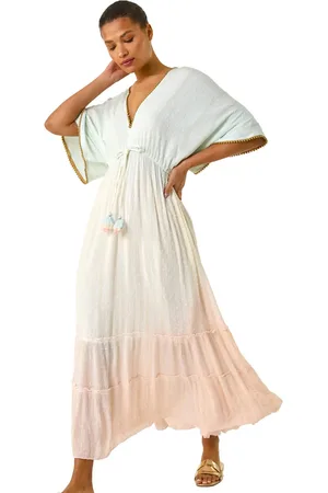 Roman Ombre V-Neck Maxi Dress