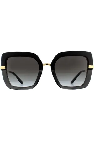 Dolce & Gabbana Square Top on Transparent Grey Gradient Sunglasses