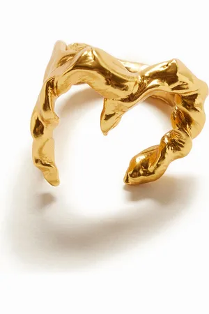 Desigual Zalio gold plated letter M ring - - L