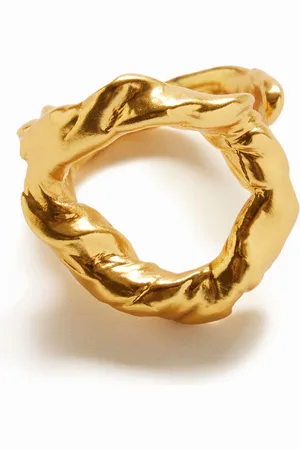Desigual Zalio gold plated letter O ring - - L