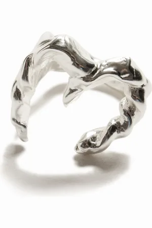 Desigual Zalio silver plated letter M ring - - L