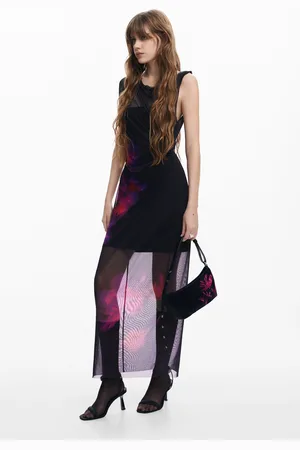 Desigual Floral tulle dress - - L