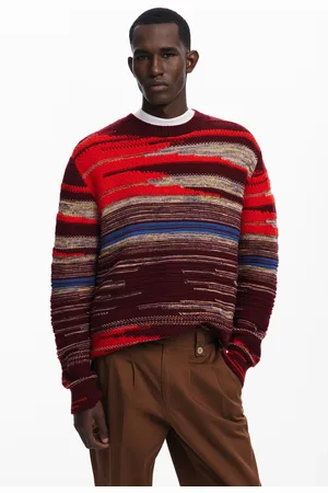 Desigual Thick striped sweater - - L