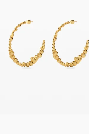 Desigual Zalio gold-plated heart hoop earrings - - U