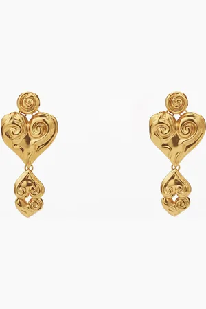 Desigual Zalio gold-plated triple heart earrings - - U