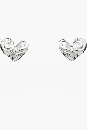 Desigual Zalio silver-plated heart stud earrings - - U