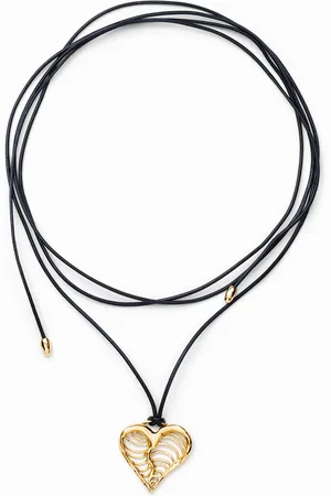 Desigual Zalio cord gold-plated heart pendant - - U