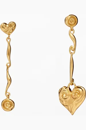 Desigual Asymmetric heart earrings gold-plated Zalio - - U
